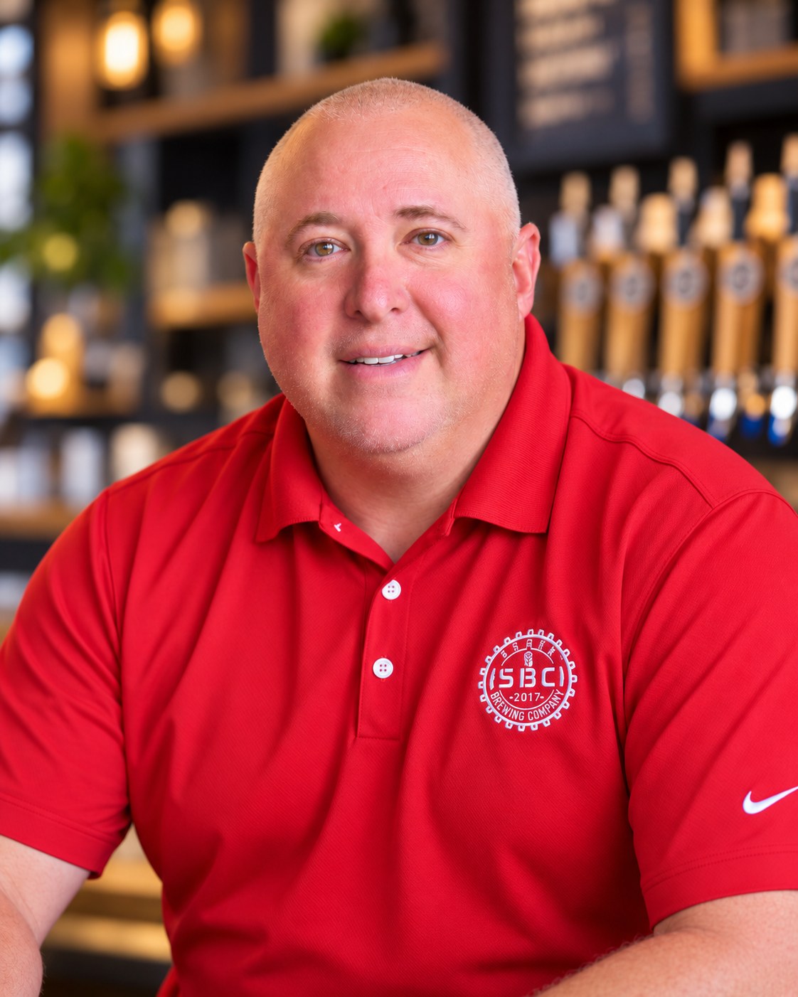 David Stein at the bar of a brewery he ran